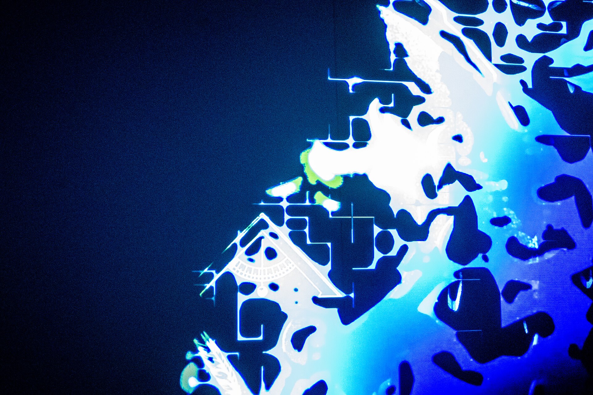 Abstract digital graphic with glowing, connected dots and lines